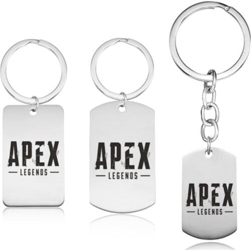 Game Apex Legends Keychain Stainless Steel Pendant Keyring Jewelry Gift