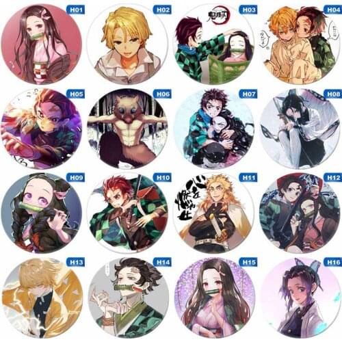 Anime Demon Slayer: Kimetsu no Yaiba Kamado Tanjirou Pin Button Brooch Badge New