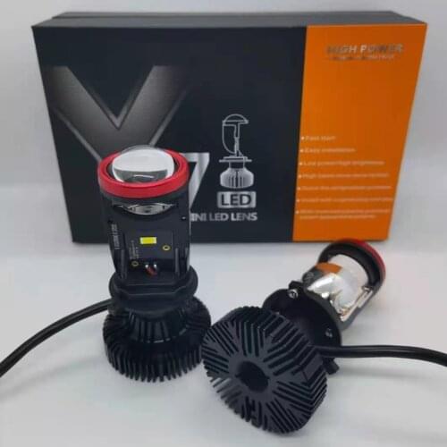 Canbus 120W Y7 H4 LED Mini Projector Lens High Low Beam Updated Y6 Y8 Automobles H4 Bulb Car Headlights Turbo LED H4 LHD RHD 12V