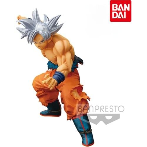 Bandai Dragon Ball Anime Figure Dragon Ball Super MAXIMATIC 1 Goku Silver Hair Genuine Model Collection Ornaments Children Toys