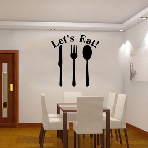 Hot Lets eat Wall Stickers Personalized Creative For Kids Rooms Decoration Wall Art MURAL Drop Shipping