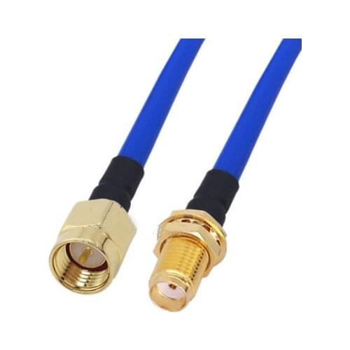 SMA Male Plug to SMA Female Jack RG405 086" RF Coaxial Jumper Cable Blue