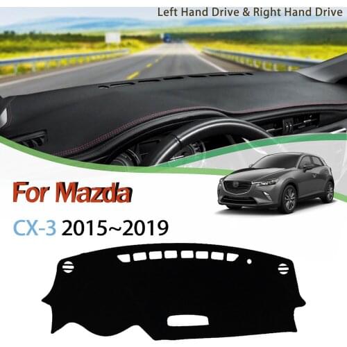 For Mazda CX-3 2015-2019 Anti-Slip Mat Artificial leather Dashboard Cover Pad Sunshade Dashmat Carpet Accessories CX3 CX 3