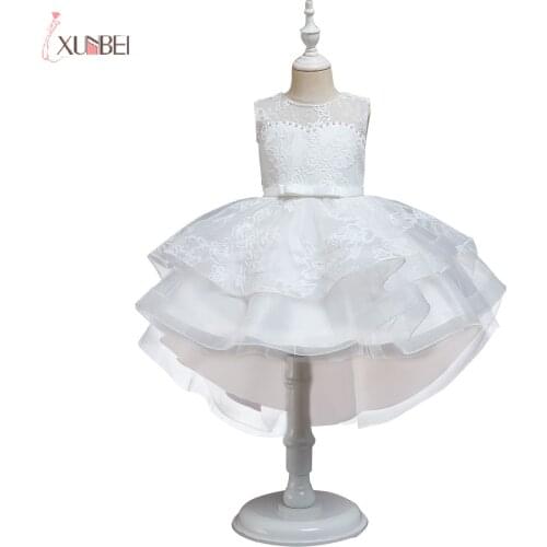 Lace Flower Girl Dresses Lace Appliques Beads Kids Evening Party Ball Gowns Wedding First Communion Clothing vestido 3-9Years
