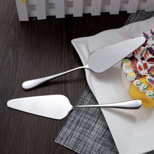 Stainless Steel Serrated Edge Cake Server Blade Cutter Shovel Kitchen Baking Pastry Spatulas Pie Pizza Server Cake Cutter