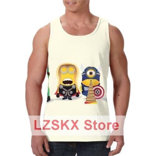 New Summer Bodybuilding 3D Printed Little Yellow Boys Vest Compression Shirts Male Singlet Tops&Tees Fitness Bodybuilding Tee