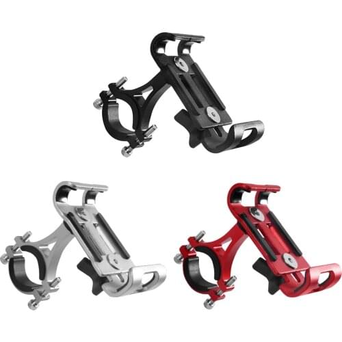Metal Motorcycle Bike Phone Holder Aluminum Alloy Anti-slip Bracket GPS Clip Universal Bicycle Phone Stand for all Smartphones