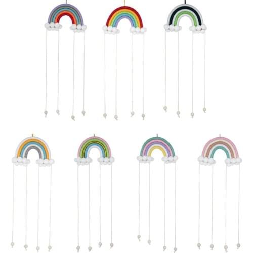 Nordic Rainbow Handmade Weaving Ornament Kids Room Wall Hanging Home Decoration Accessory