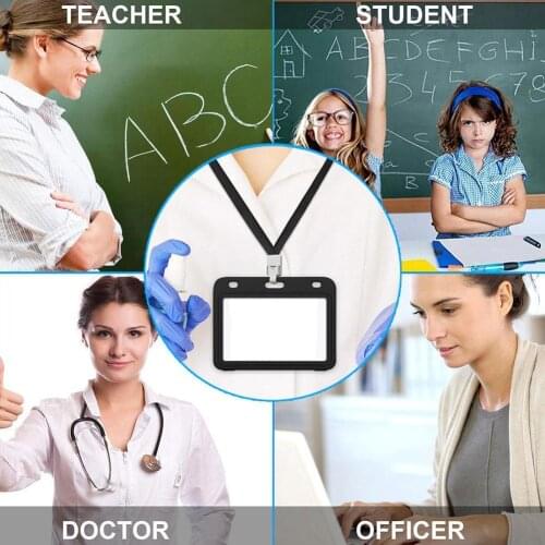 New Large Record Card Holder Candy Color Childrens Card Card Adult ID Work Badge Holder Work Lanyard ID Holder R6Z5