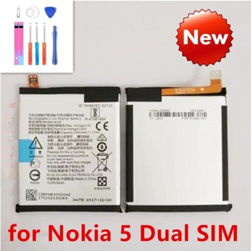 NEW 2800mAh HE321 HE336 Battery for Nokia 5 Dual SIM (TA-1053 DS) N5 for Nokia 3.1