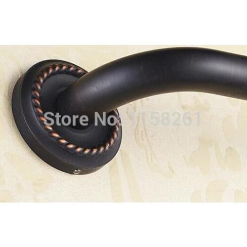 Black Brass Wall Mounted Bathroom Safety Grab Bar Bath Shower Grab Bar Non Slip Holder Toilet Elderly Handrail