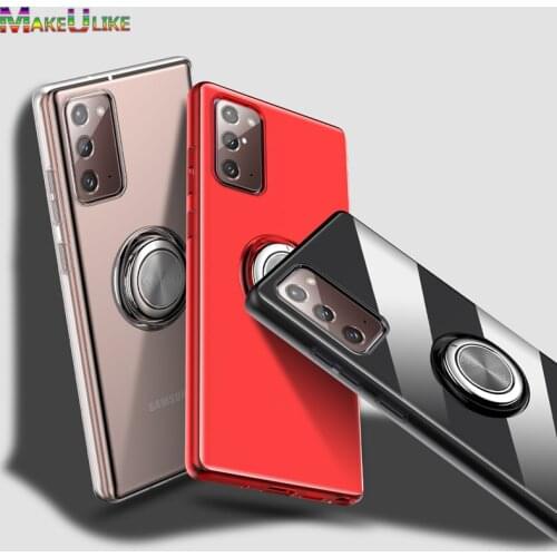 Transparent Ring Case For Samsung Galaxy Note 20 Ultra Case Soft TPU Clear Back Cover For Samsung Note20 Ultra Phone Case