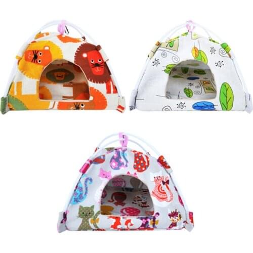 Bird Nest Hut Hammock House Parrot Habitat Cave Hanging Tent Parakeet Sleep Bed for Finch Hamster