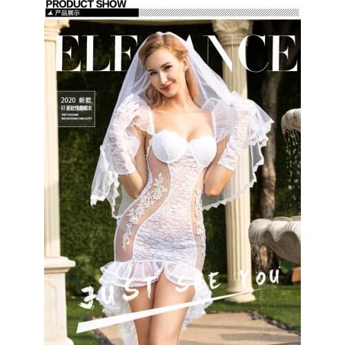 The Bride Sexy Lingerie Dress Suit Sexy Lingerie Sexy Uniforms Role-Playing Sexy Lace Wedding Dress