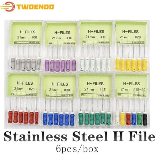 Dental 10boxes Stainless Steel Root Canal H File 21mm 25mm Files Endodontic Instruments Dentist Tools