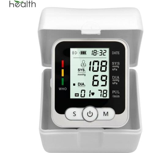Blood Presssure Monitor Family Health Care Tonometer Systolic/Diastolic Pressure Pulse Rate Wrist Measurement Family Health Care