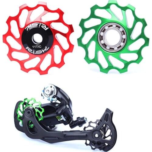 RISK Mtb Bike Rear derailleur pulleys Aluminum 7075 CNC 11T Ceramic Bearings jockey wheels for SHIMANO and SRAM Bike Accessory