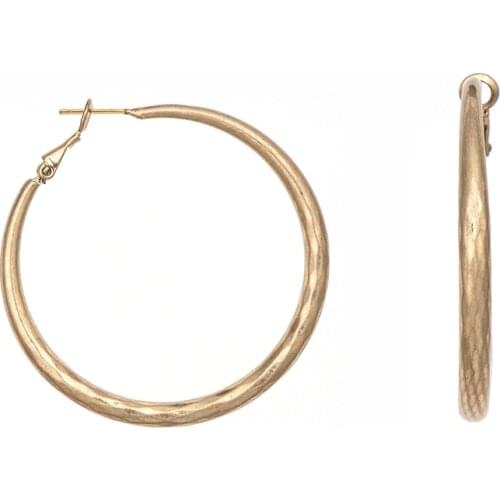 Jaeeyin 2021 Trendy Basic Minimalist Big Chunky Gold Hoop Earrings Hammer Surface Oxidized Female Valentine'Day Gifts