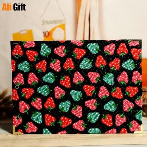 10inch Diy Handmade DIY Loose-Leaf Photo Album Baby 3D Cover Strawberry Pattern MemoryBook Craft Scrapbook Album Para Fotos