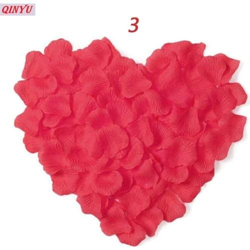 100pcs/ Lot Romantic wedding Simulation Flowers arrangement Artificial multiple Colour Rose Flowers Petals celebration 7Z
