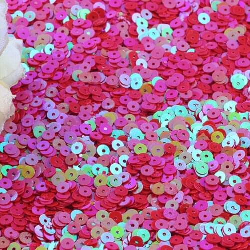 1000pcs/bag 4mm Multicolor Plastic Loose Sequins for Home Party Wedding Decor Embellishment DIY Crafts Sewing Accessories 10g