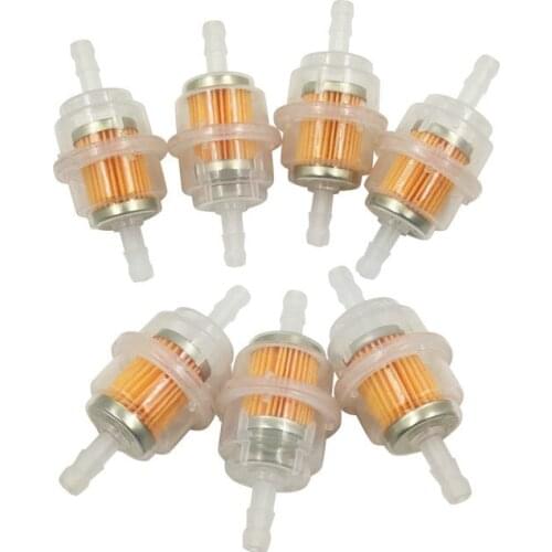 2pcs Gasoline Filter Big Petrol In-Line Universal Clear Fuel Filters Fits 6 or 8mm Pipe Filter for Scooter Motorcycle Motorbike