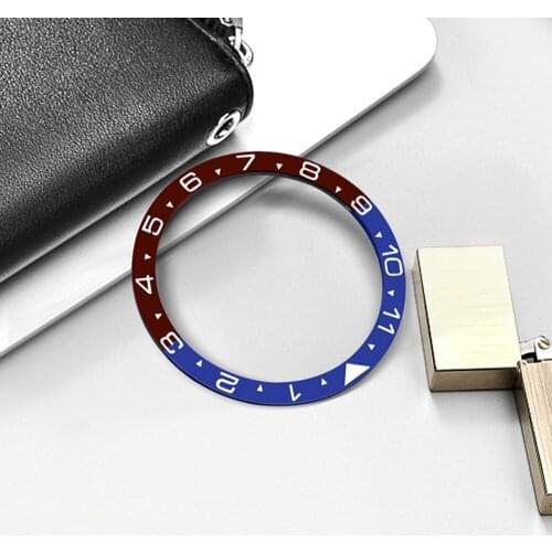 38mm Flat Green Luminous Ceramic Watch Bezel For SKX007 SKX009 SKX011 Series Divers SUB Replacement Accessory 3 Colors Optional