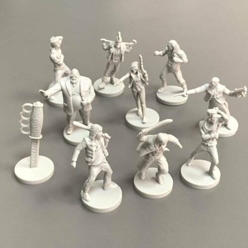 Random 5PCS Hero Gang Miniatures Vengeance Board Game Kickstarter Exclusive Posthuman Models Role Playing Toys TRPG