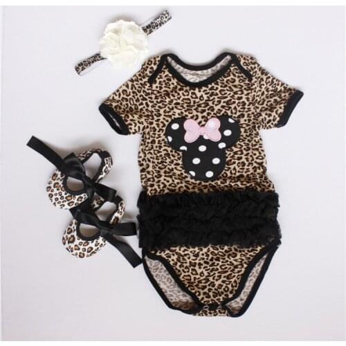 50-57cm DOLLMAI reborn silicone baby girl dolls clothes cute cartoon baby romper with headdress dolls accessories