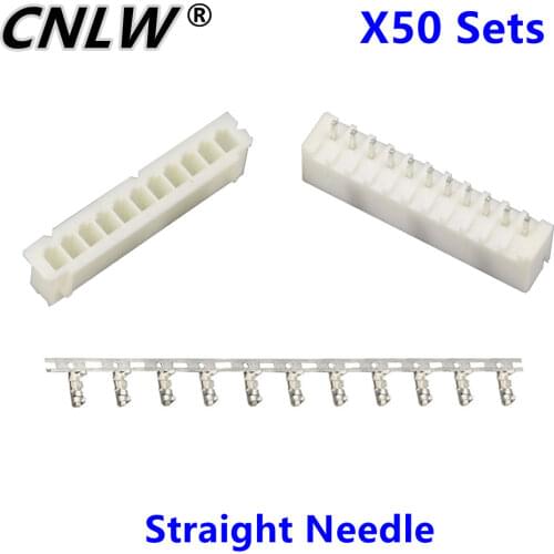 50 Sets/Kit XH2.54-11P 11 Pin Straight Needle Spacing 2.54mm Connectors Male and Female Plug + Terminals