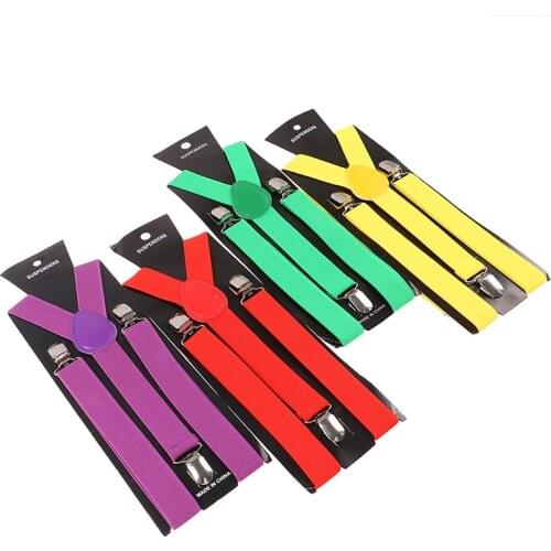 94/100CM Fashion Adjustable Elasticated Adult Suspender Straps Unisex Women Men Y Shape Elastic Clip-on Suspenders Pants Braces