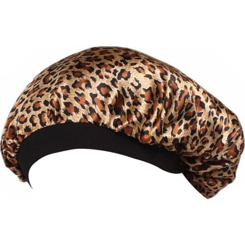 2 Pieces Unisex Adults Satin Nightcap Wide-brimmed Floral Men Women Sleeping Cap for Spring Autumn Winter