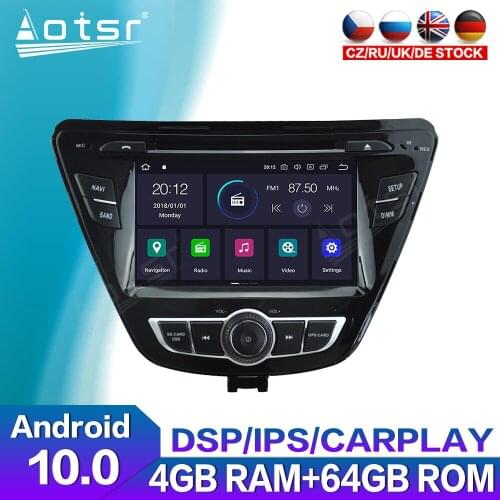 Car Multimedia Player For Hyundai Elantra Avante 2014 2015 2016 GPS Navigation Carplay Android Radio Audio Auto Stereo DVD Video