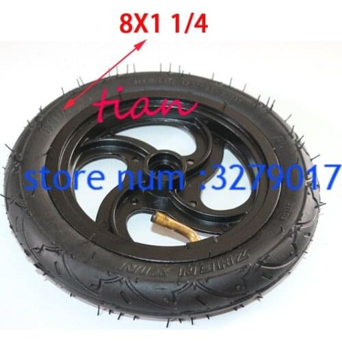 Free shipping 8x1 1/4 Pneumatic Wheel Inner Tube 8" Air Wheel Outer Tire 8x1.25Inflatable tyre