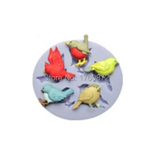 Free shipping noe style bird Modelling fondant silicon mold chocolate cake decoration silicone mold silicone mold