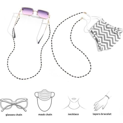 Women Sunglasses Chains Mask Chain Necklace Strap Fashion Beaded Reading Eyeglasses Holder Cord Neck Lanyard Accessories