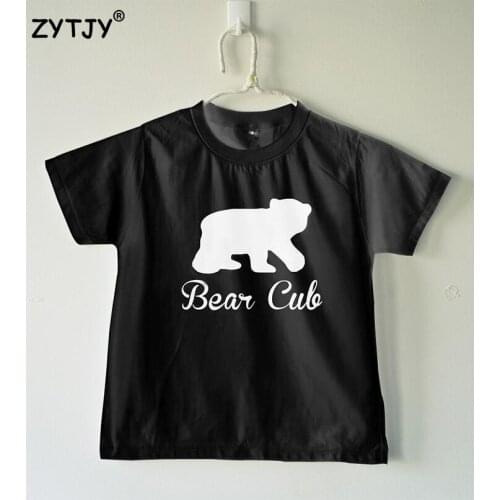 Bear cub Print Kids t shirt Boy Girl shirt Casual Children Toddler Clothes Funny Top Tees Drop Ship Z-7