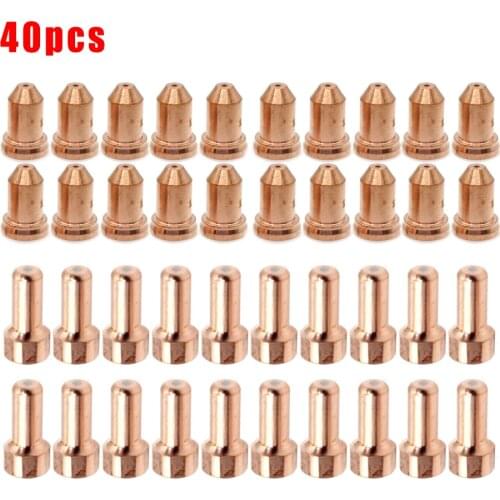 40Pcs Plasma Electrode Tip Nozzle Kit SC8004 WSP-061002 SC8020-10 WSP-061003 For Unimig SC80 Torch Razor Cut 45 Plasma Cutter