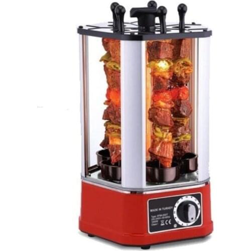 Electric Grill Machine Shawarma Gyro Doner Kebab BBQ Rotisserie Smokeless Stainless Homemade Kitchen Economic Cooking