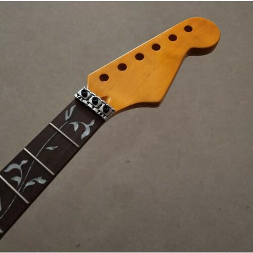 22 frets 25.5inch Maple Guitar Neck Rosewood Fretboard Inlay With Locking Nut
