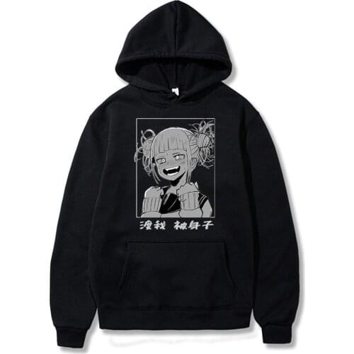 My Hero Academia Himiko Toga Bakugou Katsuki Unisex Hoodie Anime Printed Hip Hop Streetwear Casual Sweatshirt