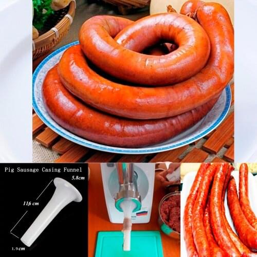 Sausage Packaging Tools 8Meters Sausage Caliber 50Mm Hot Dog Salami Casing Shell + Funnel Meat Filler Kitchen Inedible Casings