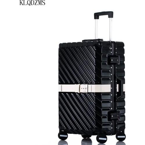 KLQDZMS 20’’24’’26’’29 Inch Trolley Luggage Bag ABS Fashion Suitcase On Wheels Vintage Suitcase For Women And Men