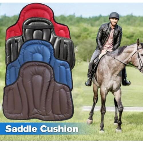 Leather Horse Riding Seat Shock Absorbing Memory Foam Saddle Cushion for Equestrian Riding Horse Equipment Accessories