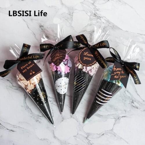 LBSISI Life 100pcs Transparent Candy Cookie Cake Bag DIY Birthday Gift Clear Plastic Packing Bags Party Wedding Favor Storage