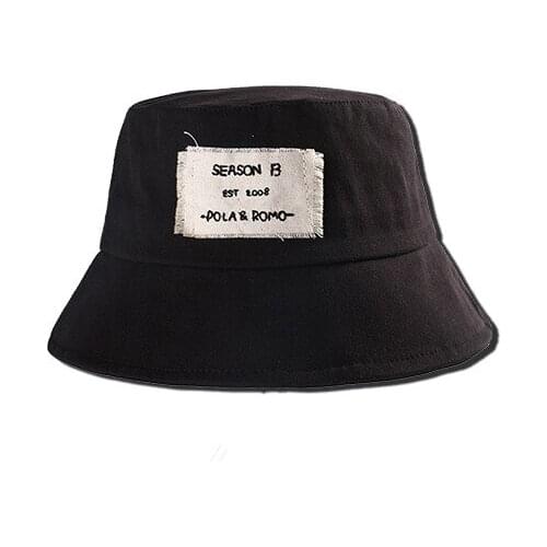 LDSLYJR Cotton Solid letter Bucket Hat Fisherman Hat outdoor travel hat Sun Cap Hats for men and Women 321