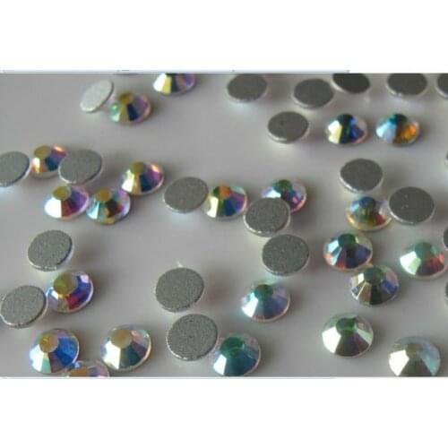 Non hot fix rhinestone size ss10 3mm CRISTAL AB without glue on stones for nails decoration