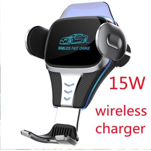 2021 new wireless charger 15W fast charging car phone holder for iphone 8/8Plus 11/11Pro 12/12Pro X Samsung S8/9 Huawei Mate 30