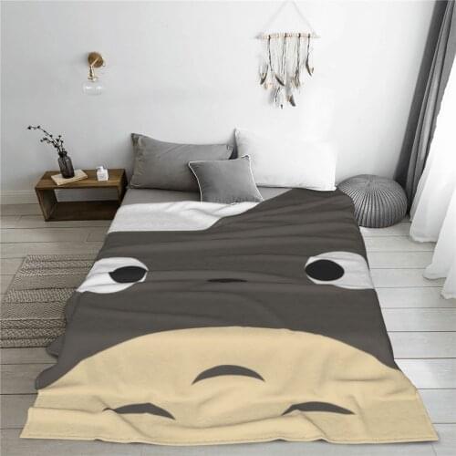Winter throw warm flannel Totoros Lovely Cat blanket Japanese Anime Chibi blankets for Sofa Sherpa Fleece Bedspread Wrap