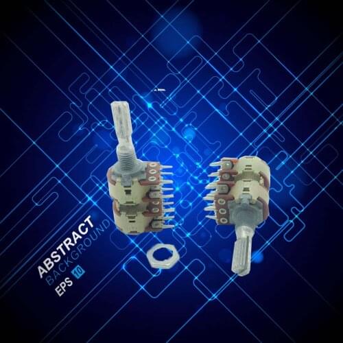 Original New 100% RK16312A 1-axis quadruple A10K*4 volume potentiometer shaft length 25MM (SWITCH)